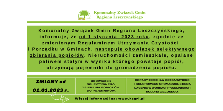 Od nowego roku zmiany w segregacji odpadów!