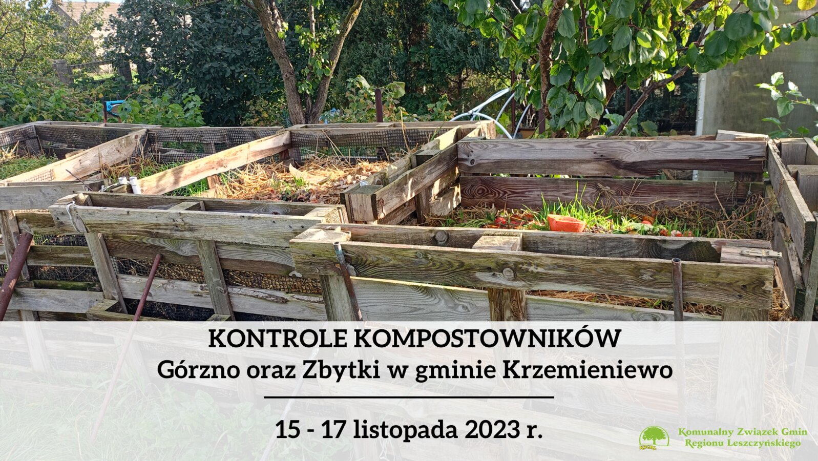 Zawiadomienie o kontrolach przydomowych kompostowników - Górzno i Zbytki w gminie Krzemieniewo