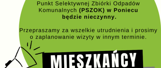 PSZOK w Poniecu nieczynny w najbliższy wtorek