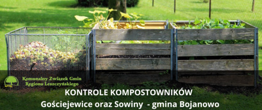 Zawiadomienie o kontrolach przydomowych kompostowników - Gościejewice oraz Sowiny - gmina Bojanowo